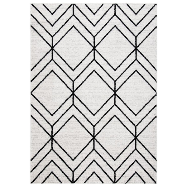 Safavieh 5 x 8 ft. Adirondack Rectangle Power Loomed Rug Light Grey & Black ADR241F-5 - main
